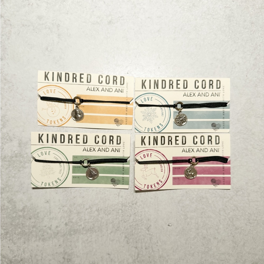 Set of 4 Holiday themed Kindred Cords.